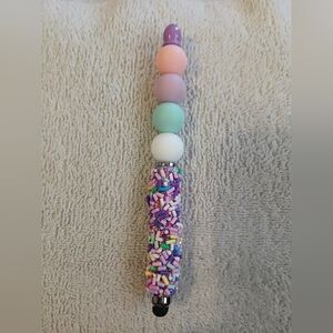 Pastel Beaded Stylus Pen with Sprinkles